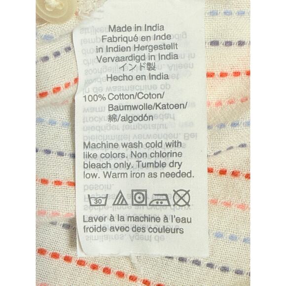 Madewell Courier Stitched Rainbow Striped Shirt, Size M - Picture 10 of 10